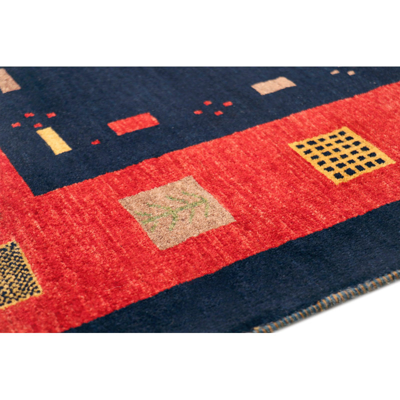 Prady Hand Woven Cotton and Wool Oriental Area Rug