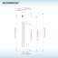 Robinet de baignoire autoportant monocommande à fixation au sol avec douche à main-54499363
