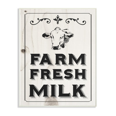 «Black and White Farm Fresh Country Milk Cow», impression