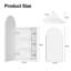 40.3mm W 80mm H Wall Mounted Required Frameless Medicine Cabinet Mirror 2 Fixed-1367710971