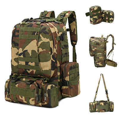 Outdoor Military Tactical Backpack Large Rucksack Camping Hiking Travel Bag 75L