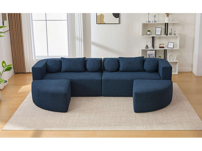 Canapé modulaire Boneless Couch, Bleu