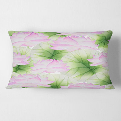 Housse de coussin rectangulaire et insert Lotuses in the Pond