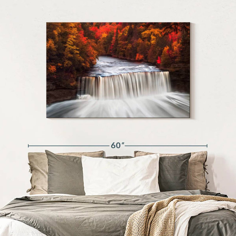 Alvord Tahquamenon Falls en automne, H 32 po x l 48 po