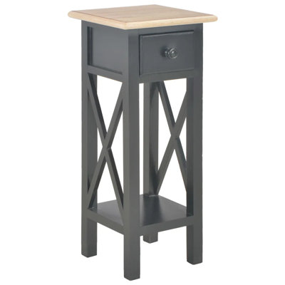 Luna Wood Side Table with Storage