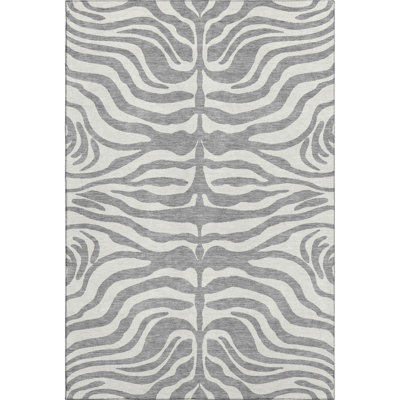 Premium Machine Washable Goulven AMF1042 Animal Print Rug
