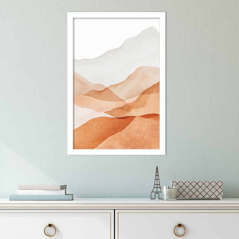 Mountain Range III by Amy Lighthall, 19.25" H x 13.25" W x 0.88" D, White