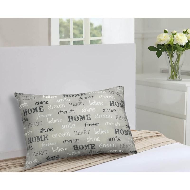 Coussin Stapp Inspire, Gris, 18 po x 36 po, Rectangle