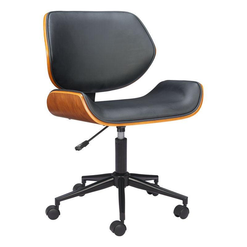 Fauteuil de bureau à dossier bas et hauteur réglable
