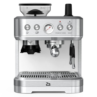 Espress-o Machine with Grinder, Professional Espress-o Machine with Milk Frother Steam Wand