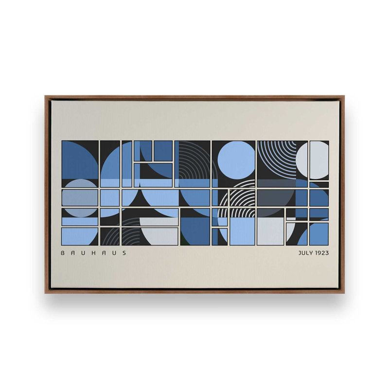 Bauhaus Color Grid III, H 13 po x l 19 po, Noyer