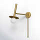 Allegra Single Light Glass Steel Dimmable Plug-in Swing Arm Sconce