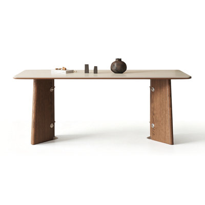 Rock board solid wood ash wood dining table