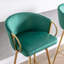 Ensemble de 2 tabourets de bar avec repose-pieds chromé et tabouret de bar simple Golden Leg-1558372644