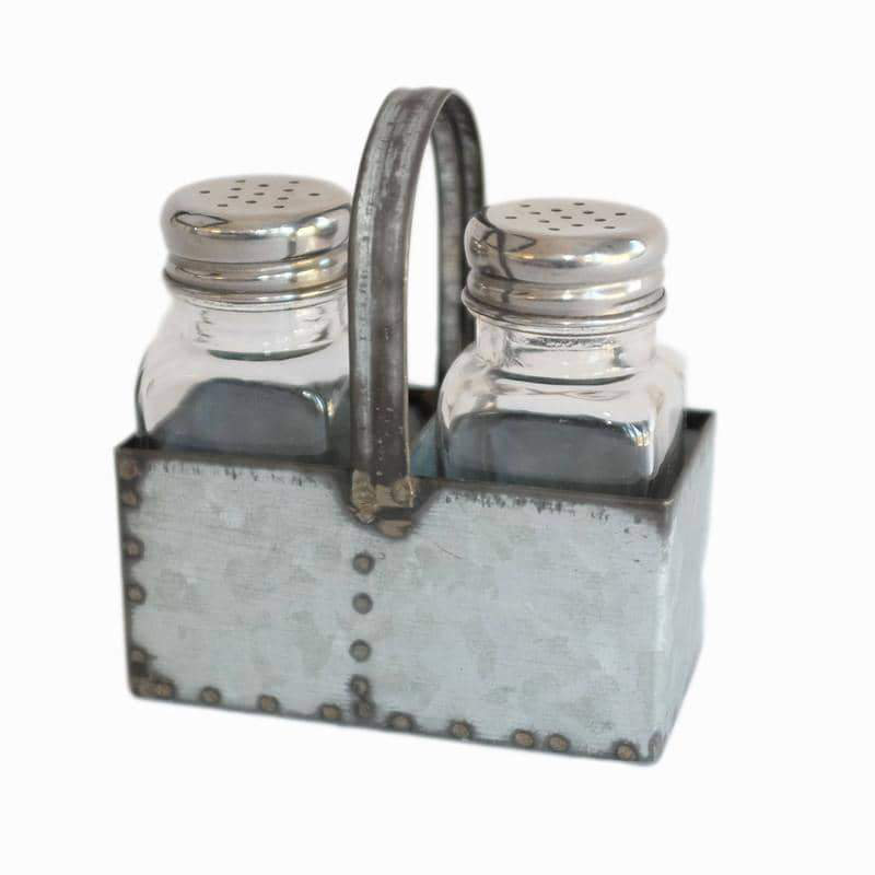 Sel et poivre en verre de zinc