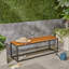 Banc industriel en bois et métal