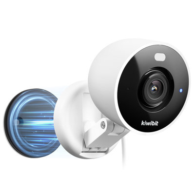 Caméra de sécurité 2K intérieure / extérieure, caméra pour animal de compagnie, moniteur pour bébé, support magnétique, détection d'intelligence artificielle, vision nocturne couleur, rangement SD et nuage, fonctionne avec Alexa, câble très long de 10 pi