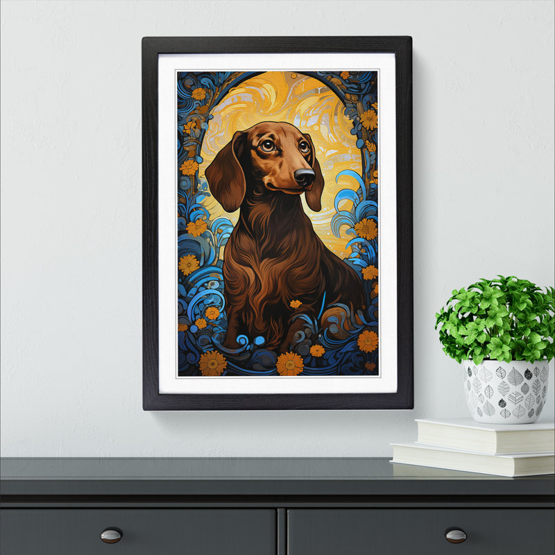 Single Picture Frame Print on Wood, 46cm H x 34cm W, Black Framed