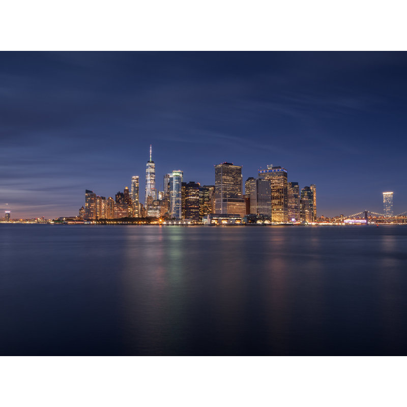 Skyline New York At Dusk Print, 17.25" H x 21.25" W x 0.88" D