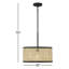 Luminaire suspendu tambour simple à 1 lumière Drax