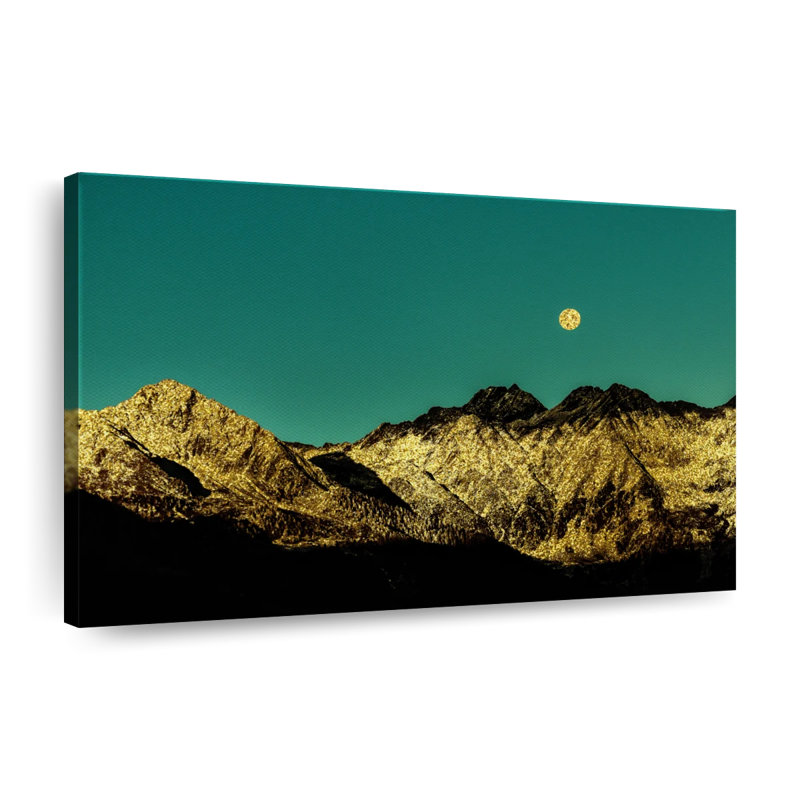 Golden Mountain Range sur toile, H 24 po x l 36 po x P 1,25 po