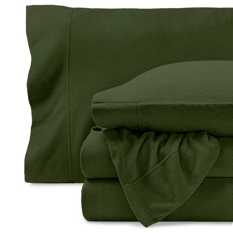 Ensemble de draps en molleton polaire ultra doux de qualité supérieure, Cyprès