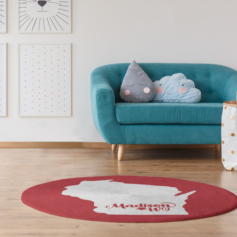 Tapis de poly-chenille de wisconsin madison