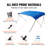 VEVOR 96'' W x 54'' D Polyester Cover Retractable Freestanding Awning