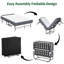 Lit pliant de 75 po x 46 po de large avec tête de lit réglable, matelas en mousse à mémoire de forme de 5 po, lit d'invité robuste sur roulettes pour les personnes de grande taille, cadre en métal de lit industriel spacieux et simple, installation f