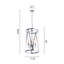 Lustre à 4 lumières de style lanterne et chandelier géométrique avec accents en fer forgé Trevino-359266078
