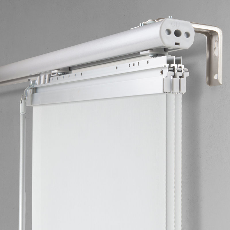 Rail extensible à 3 panneaux en mousseline de soie brodée l 28 po à 43 po x H 91,4 po, largeur du panneau: 15,75 po