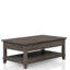 Table basse rustique à plateau relevable avec tablette de rangement compacte et rangement en bois massif et couleur, 32 po Emballage profond