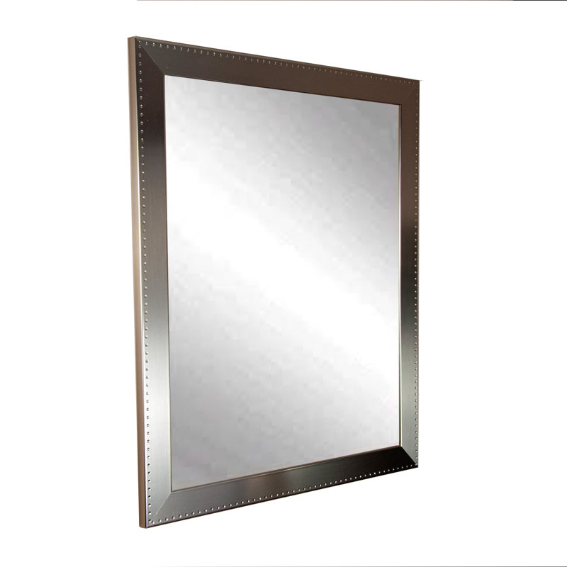 Miroir de salle de bain Kipp, H 30,5 po x l 20,5 po, Argent brossé