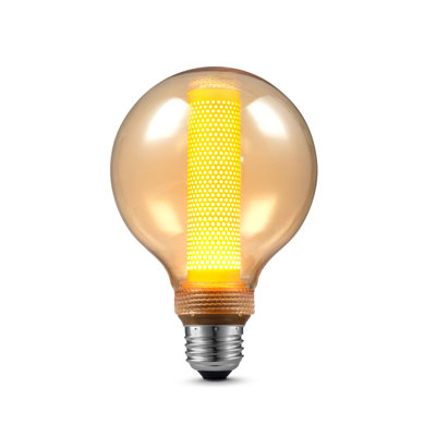 Ampoule DEL C63F14C2EF234303AA33B1BC460A1D61 G30 E26 (Moyen) Blanc chaud Équivalent 3 W Ambre transparent