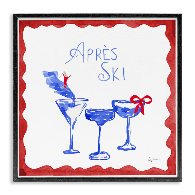 Giclée encadrée, rouge et bleu, par Lucille Price, H 24 po x l 24 po, Giclée encadrée noir minuit