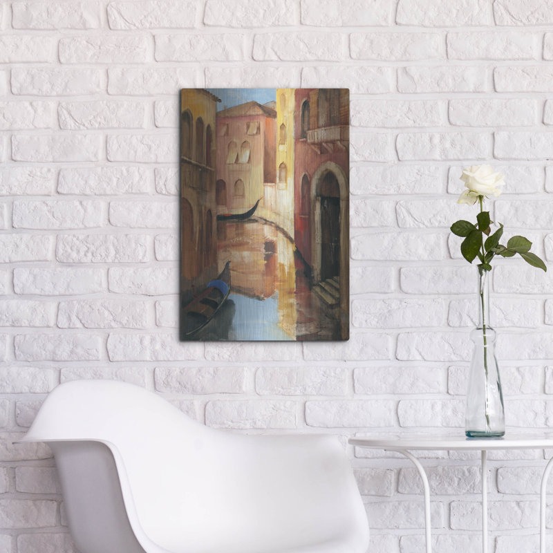 Art mural luxueux «Morning On The Canal 2» par Albena Hristova, H 24 po x l 16 po
