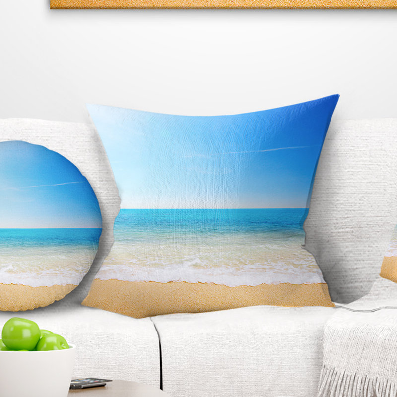 Oreiller de mer en mer tropical, 18 po x 18 po, Coussin décoratif