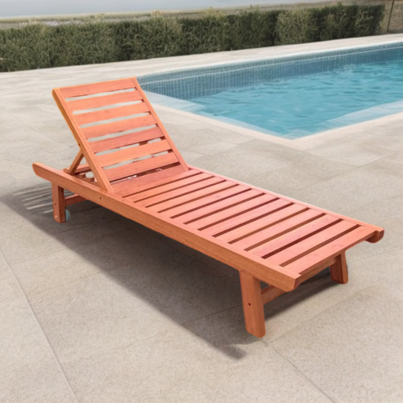 Piscine extérieure inclinable en bois massif pour la plage