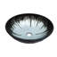 Vasque en verre trempé craquelé artistique pour salle de bain, bonde escamotable, couleur grise, bords arrondis et lisses, montage et nettoyage faciles, convient à plusieurs pièces.