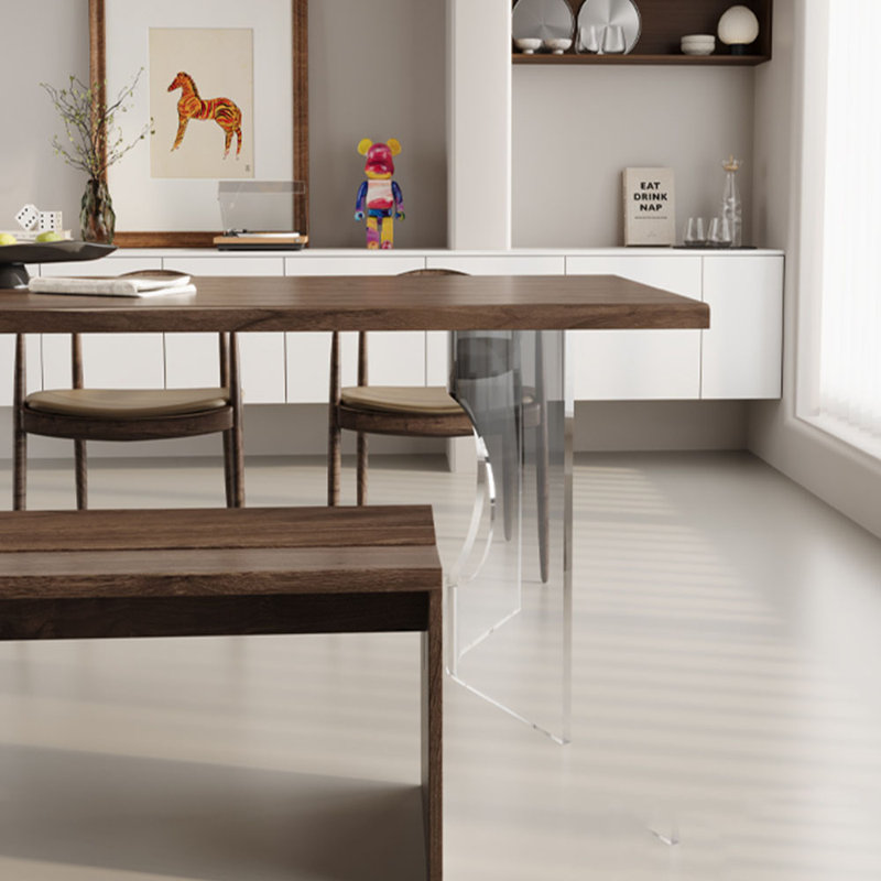 Modern simple solid wood rectangular dining table