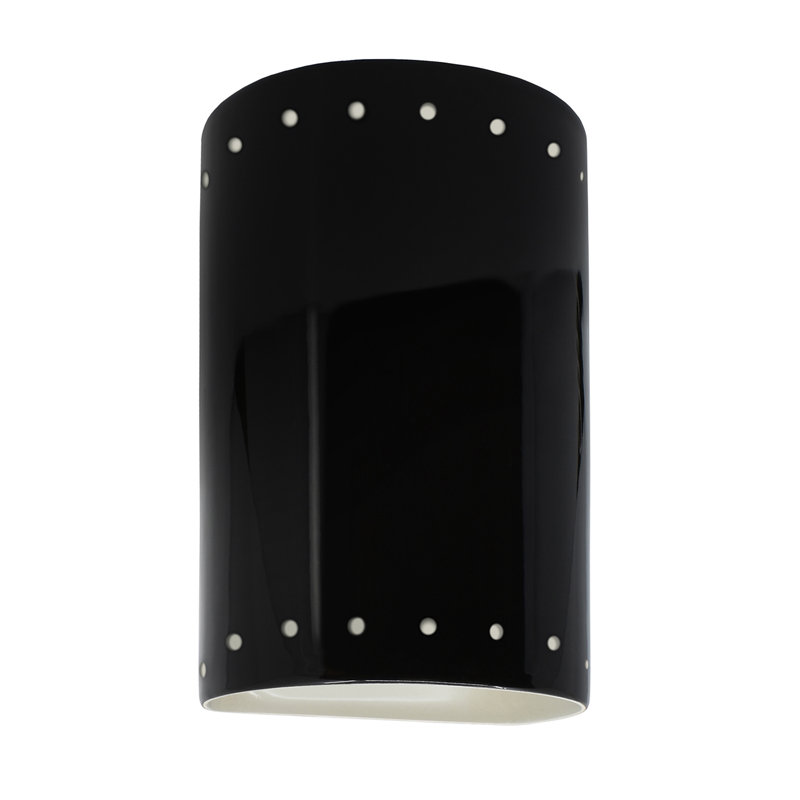 Applique murale en céramique Ambiance, Noir brillant / blanc mat
