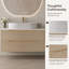 Meuble-lavabo de salle de bain autoportant ou mural de 92 cm (36,16 pouces) avec lavabo en céramique et tiroirs à fermeture en douceur