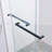 56-60"W X 60"H Frameless Double Sliding Tub Shower Door, 304 Stainless Steel In Matte Black, 5/16" (8Mm) Thick SGCC Tempered Clear Glass.