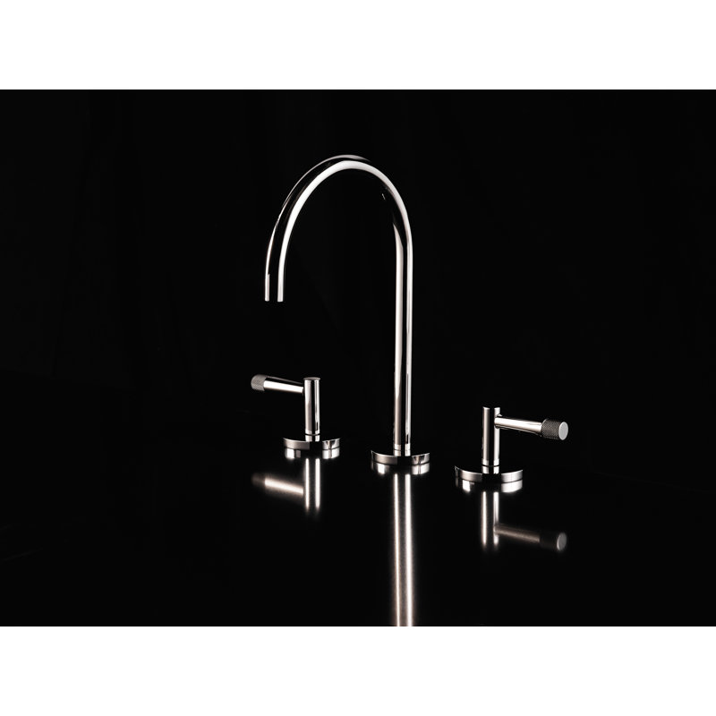 Amahle Widespread Lavatory Faucet with C-Spout, Polished Nickel