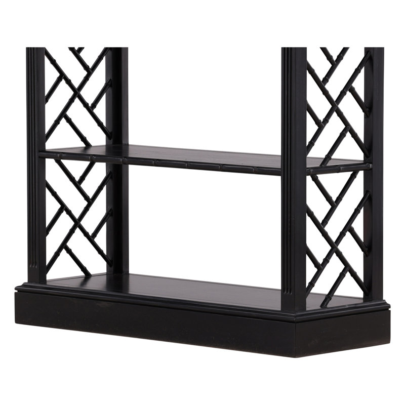 Furniture Classics Selma Black Mahogany Bamboo Bookcase