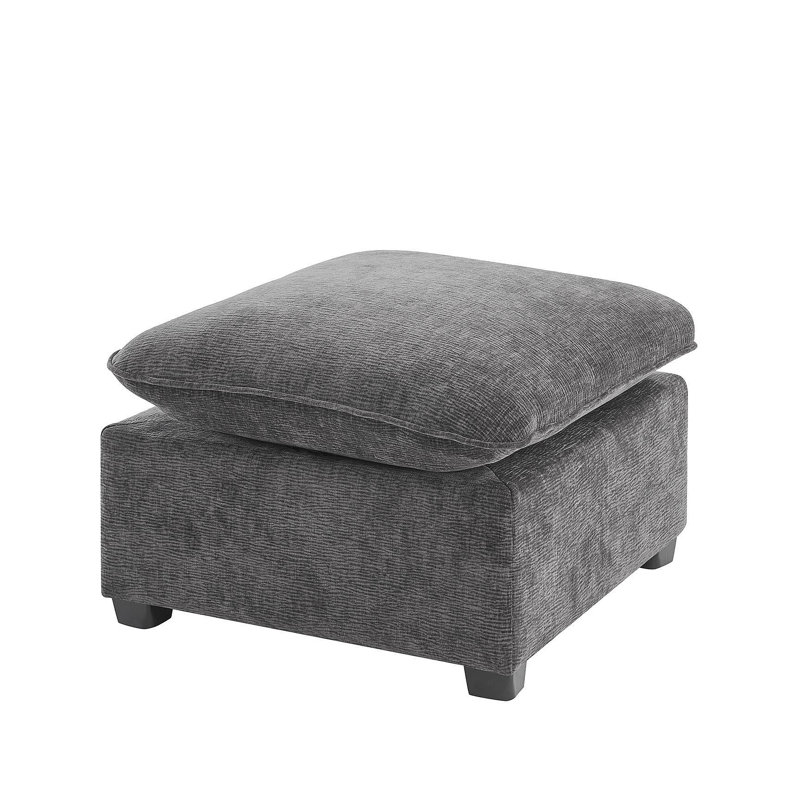 26*26" Ottoman Module For Modular Sectional Sofa,Wide Seat,Chenille,2 Colors
