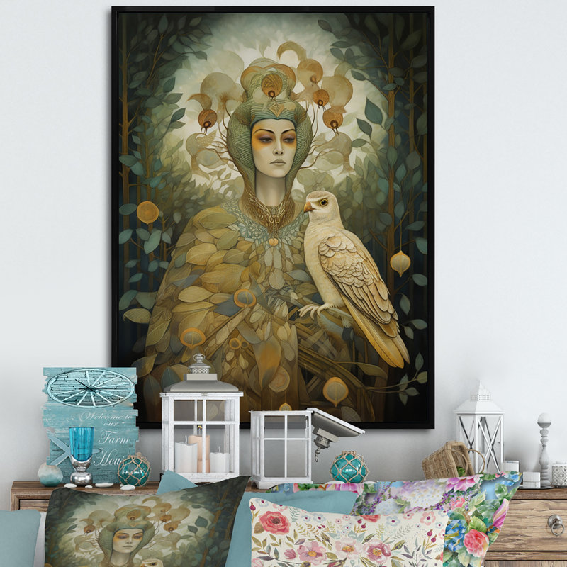 Retro Portrait White Owl Magic I - Animals Owl Wall Decor, H 20 po x l 12 po x P 1 po, Cadre flottant noir