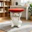 Table d'appoint en lapin 13,39 "x l 11,61" avec plateau de carotte, joli support pour plante d'intérieur et d'extérieur