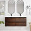 Ensemble de meuble-lavabo double mural 47,6 po Danyia