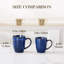 4 tasses ombrées bleu cobalt, 16 oz, grès artisanal, tasses à café à dégradé de couleurs-124942124-124942122